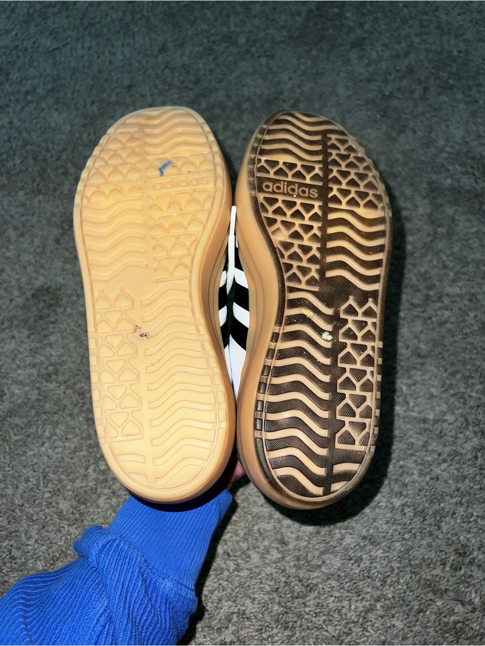 adidas VL Court Bold Platform Sneakers w/ Gum Sole size 8 white w/ black stripes - Picture 9 of 9
